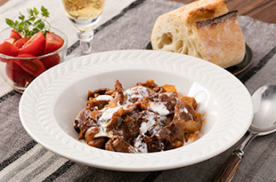 Beef stroganoff