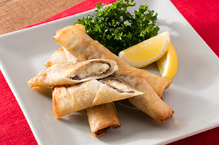 Beef and cheese spring roll